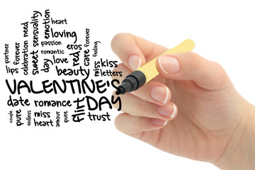valentine's day word cloud