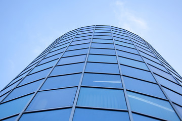 Fototapeta na wymiar glass facade of rounded office