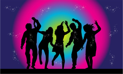 Obraz na płótnie Canvas Party People Dancing