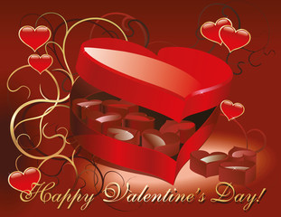 Vector Happy Valentine's day Greeting Card