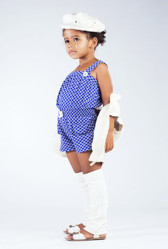 Beautiful stylish little girl
