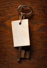 Old Key With Label