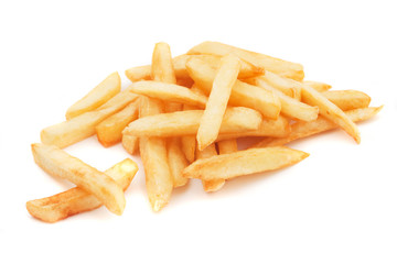 French fries isolated on white