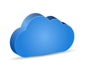 Vector 3d cloud shape