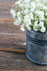 Bouquet of white baby's breath flowers