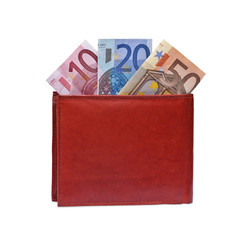 Brieftasche, Geldbörse mit Euroscheinen