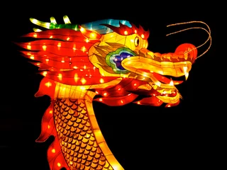 Crédence de cuisine en verre imprimé Chine Dragon head
