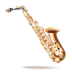Classical saxophone alto - Vector illustration - obrazy, fototapety, plakaty
