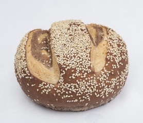 Bread loaf isolated on white