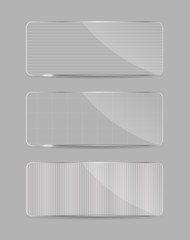 Glass frame on abstract background. Vector illustration.