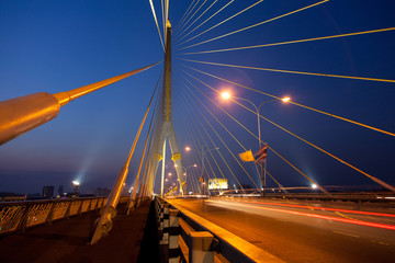 Bridge and roads evening.