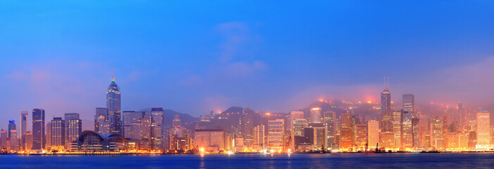 Obraz premium Hong Kong Victoria Harbour panorama