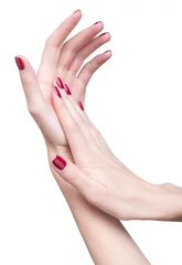 Poster hands with red manicure © Serg Zastavkin