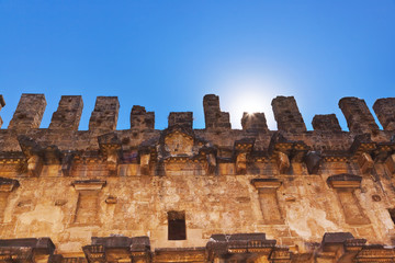 Fototapeta premium Old amphitheater Aspendos in Antalya, Turkey