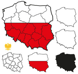 Poland Borders, Province Borders - Layers ON/OFF