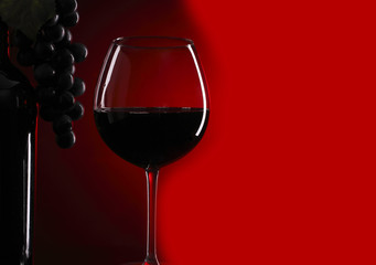 Glass of red wine