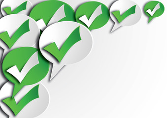 symbole approuvé fond blanc paysage