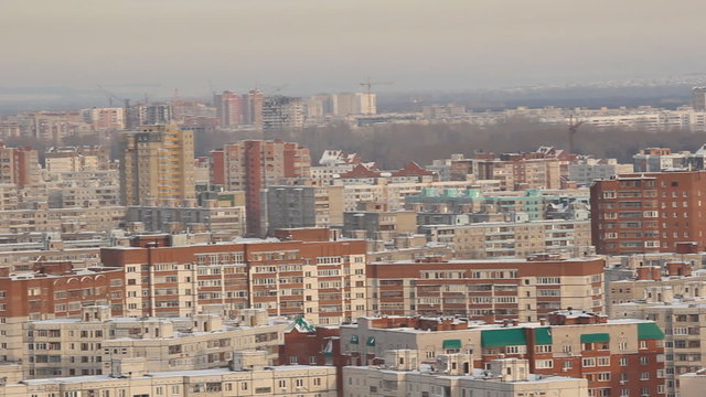 Panorama of a typical city (Ufa, Russia) 