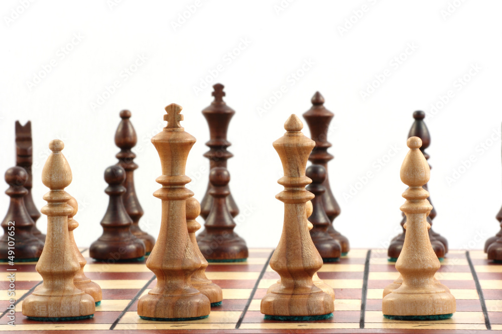 Poster chess on chessboard