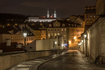 Zelfklevend Fotobehang night view of old town of prague © pavel068