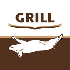 Pig - Barbecue and grill label design