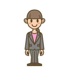 ビジネスウーマン　FW01　全身　正面