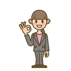 ビジネスウーマン　FW01　全身　OK