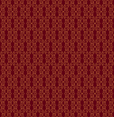 Seamless pattern. Retro purple vector motif. Elegant wallpaper.