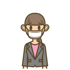 ビジネスウーマン　FW01　上半身　マスク