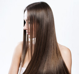 Beautiful Woman with Healthy Long Hair