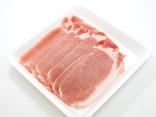 Several pieces of fresh pork