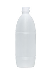 Opaque water bottle isolated on white background