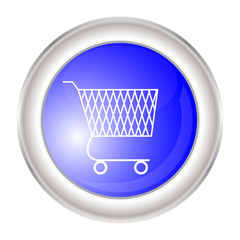 blue button with a trolley