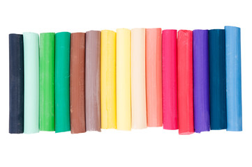 Set of colored pastel crayons for drawing