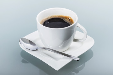 Cup of fresh black coffee