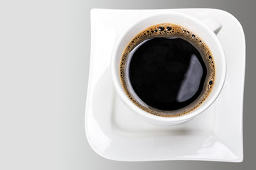 Cup of fresh black coffee