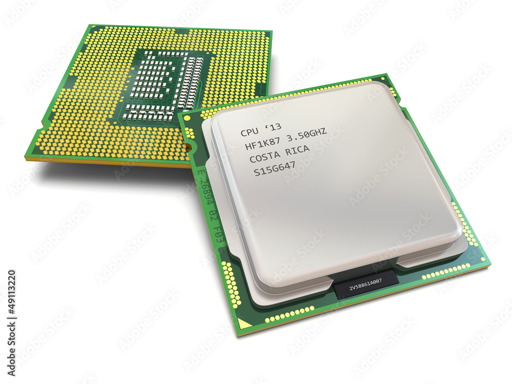 Poster cpu. computer's processors
