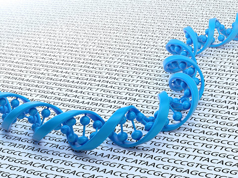 DNA sequencing concept illustration