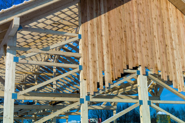 Dachkonstruktion aus Holz