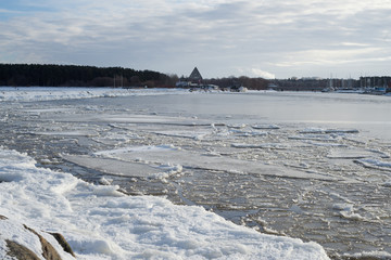 Winter landscape of Tallinn