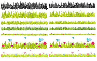 Vector grass collection
