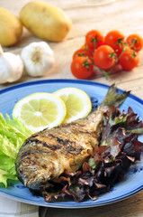 sea bream with salad