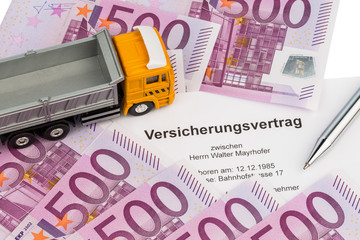 Vertsicherungsvertrag für neuen Lastwagen