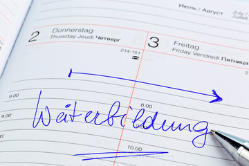 Eintrag im Kalender: Weiterbildung