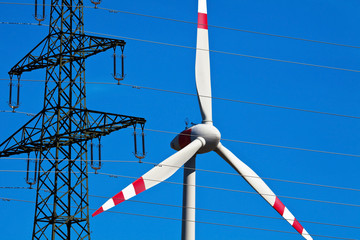 Windrad eines Wind Kraftwerkes für Strom