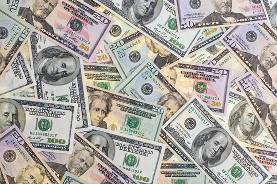 Dollar Geldscheine als Hintergrund