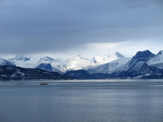 Fototapeta na wymiar Coastal dekoracje w Norwegii