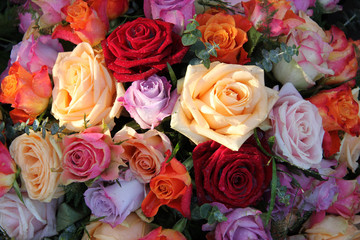 Obraz na płótnie Canvas Colorful rose bouquet