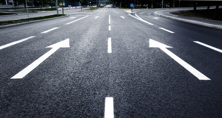 Central city avenue empty from cars