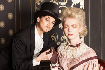 Carnaval old-fashioned costumes